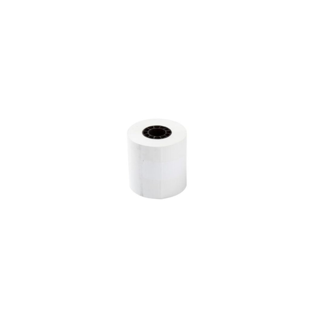 A white roll of paper on a white background.